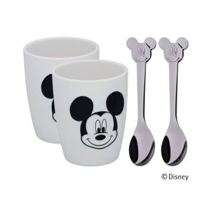 ست لیوان و قاشق دبلیو ام اف مدل WMF Mickey Mouse بسته 4 عددی